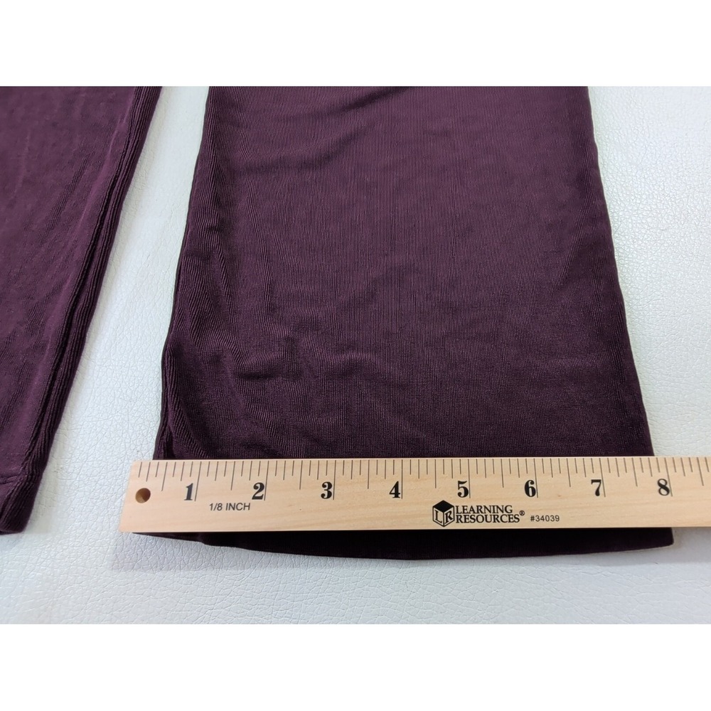 Chicos Travelers Pull On Pants Size 0 Small Short‎ Burgundy Stretch Slinky - Picture 7 of 9